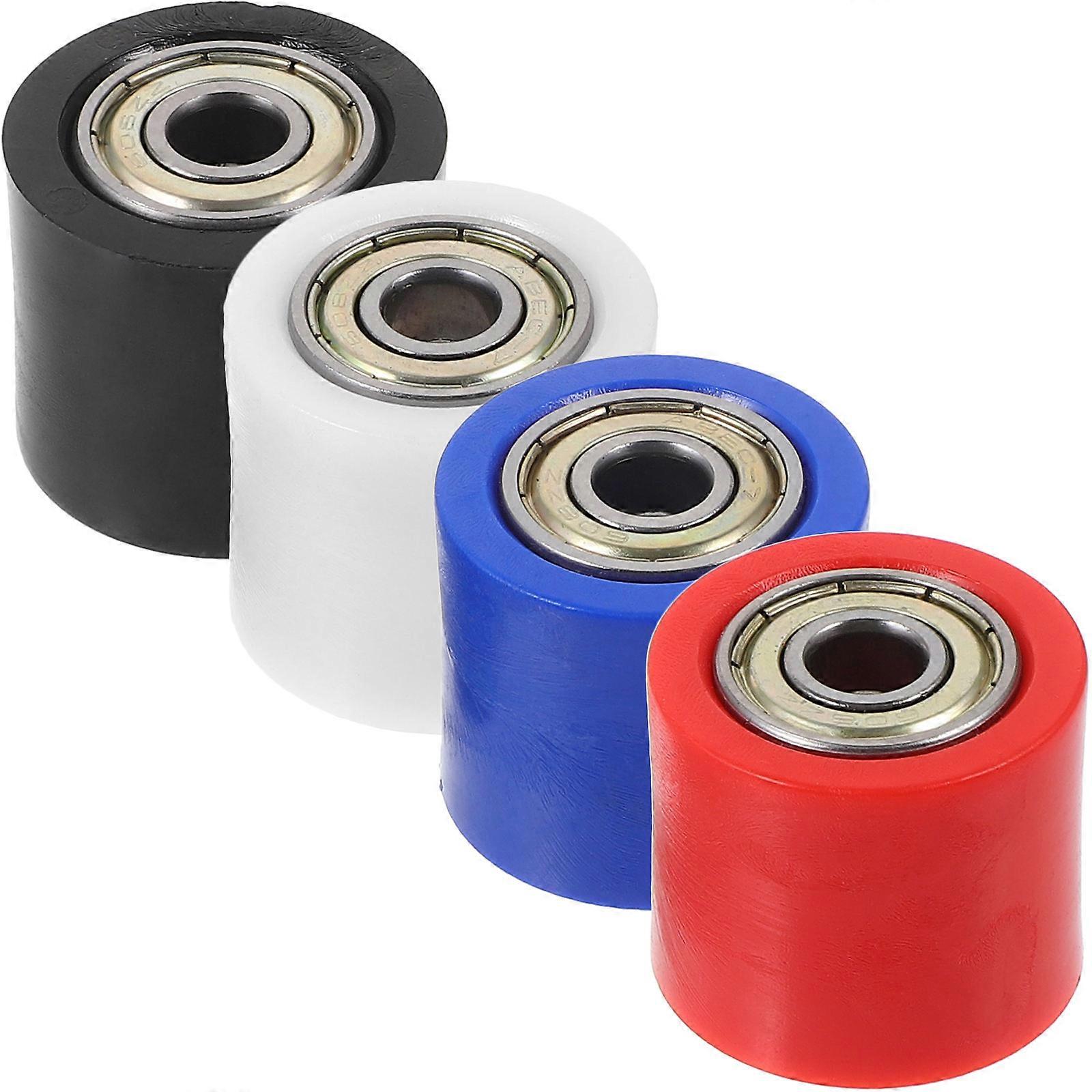 Chain Tensioner Guiding Wheels for Motorcycle 4Pcs Replacement Roller Wheels