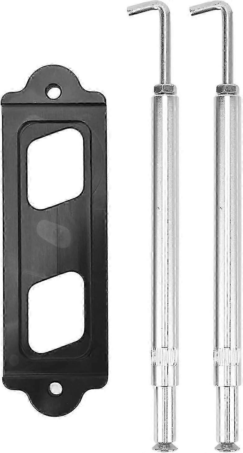 Adjustable Battery Fixing Kit Aluminium Battery Fixing Bracket (black And Silver) (1pcs)