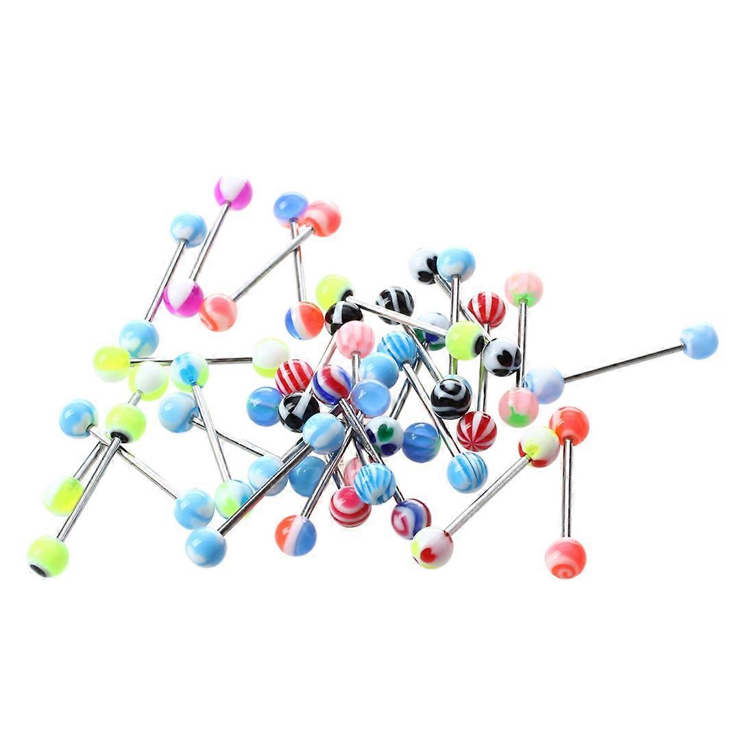 30 x Assorted Tongue Nipple Bar Ring Barbell Piercing