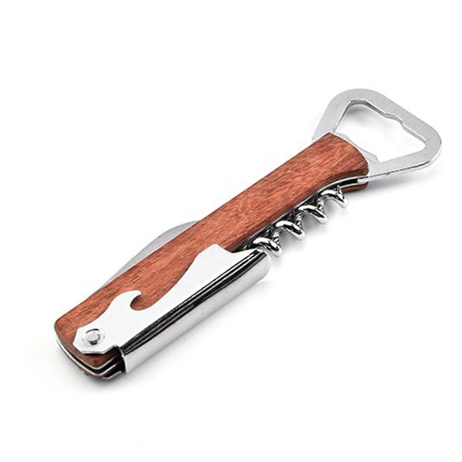 Wine Bottle Opener with Safe Knife Sharpener, Foil Cutter and Multifunctional Corkscrew Tool