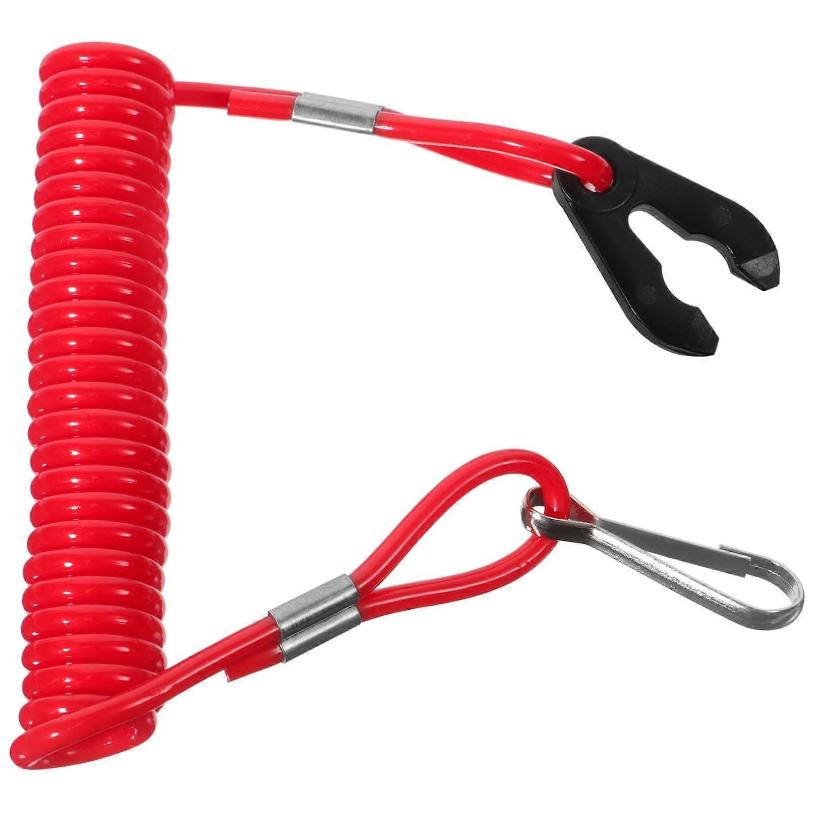 Universal Boat Kill Switch Lanyard with Emergency Engine Shutoff and Corrosion Resistant Cord