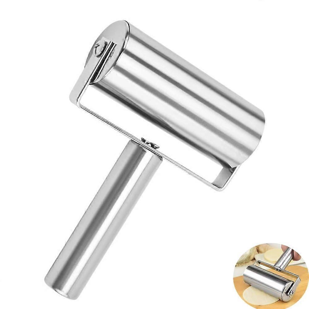 Stainless Steel Rolling Pin for Baking Pizza and Cookie Dough with Smooth EasyClean Surface