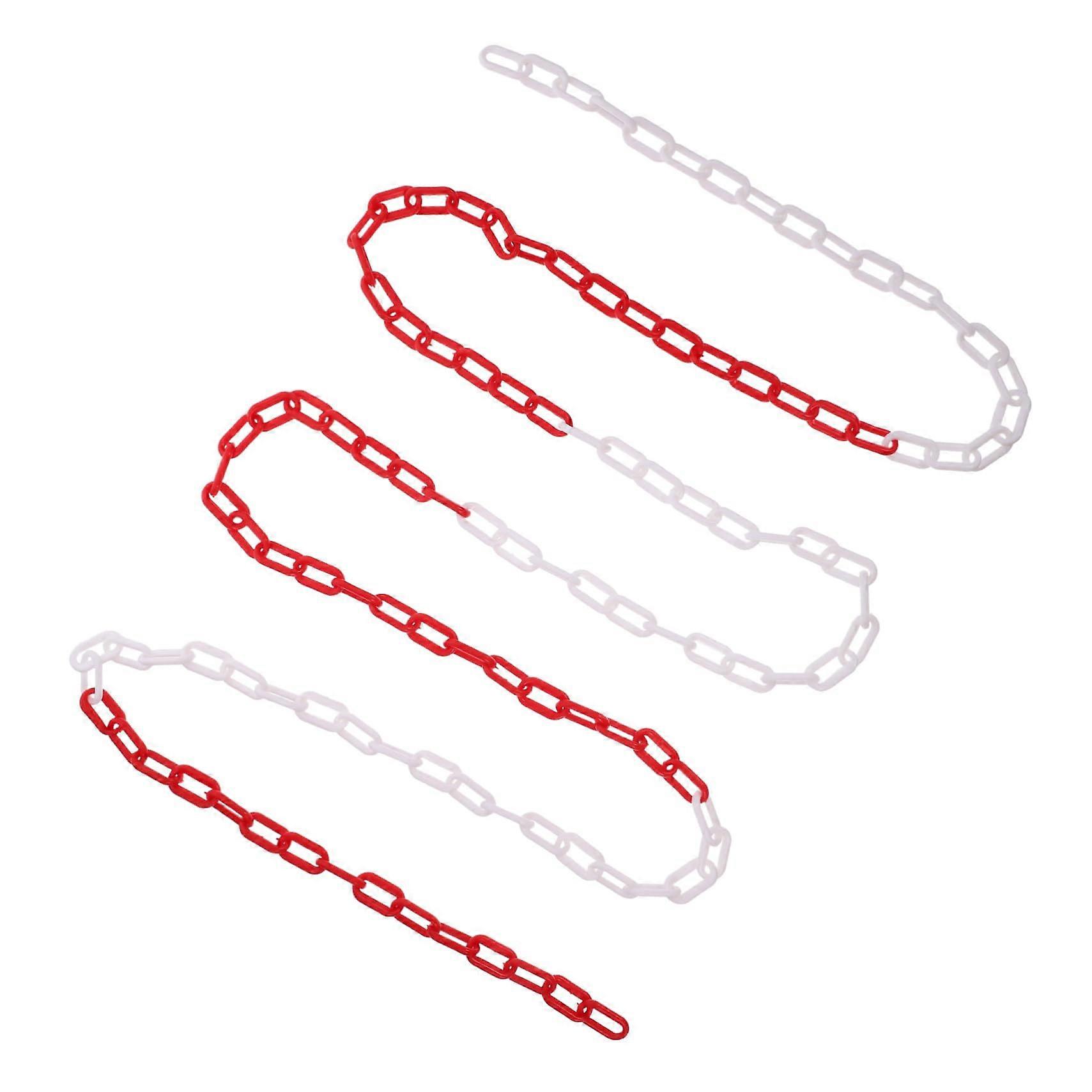 Red White Plastic Safety Chain with Impact Visibility for Crowd Control and Security