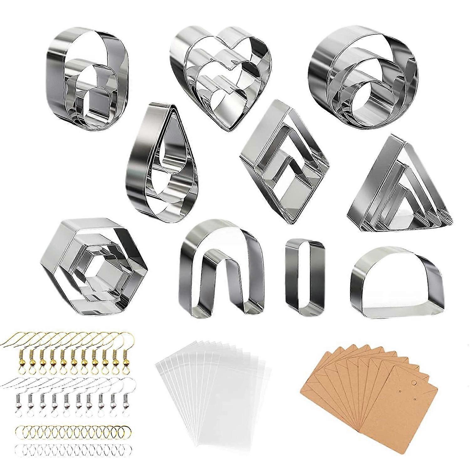 124PCS Polymer Clay Earring Modeling Earring Hooks Kit and Accessories