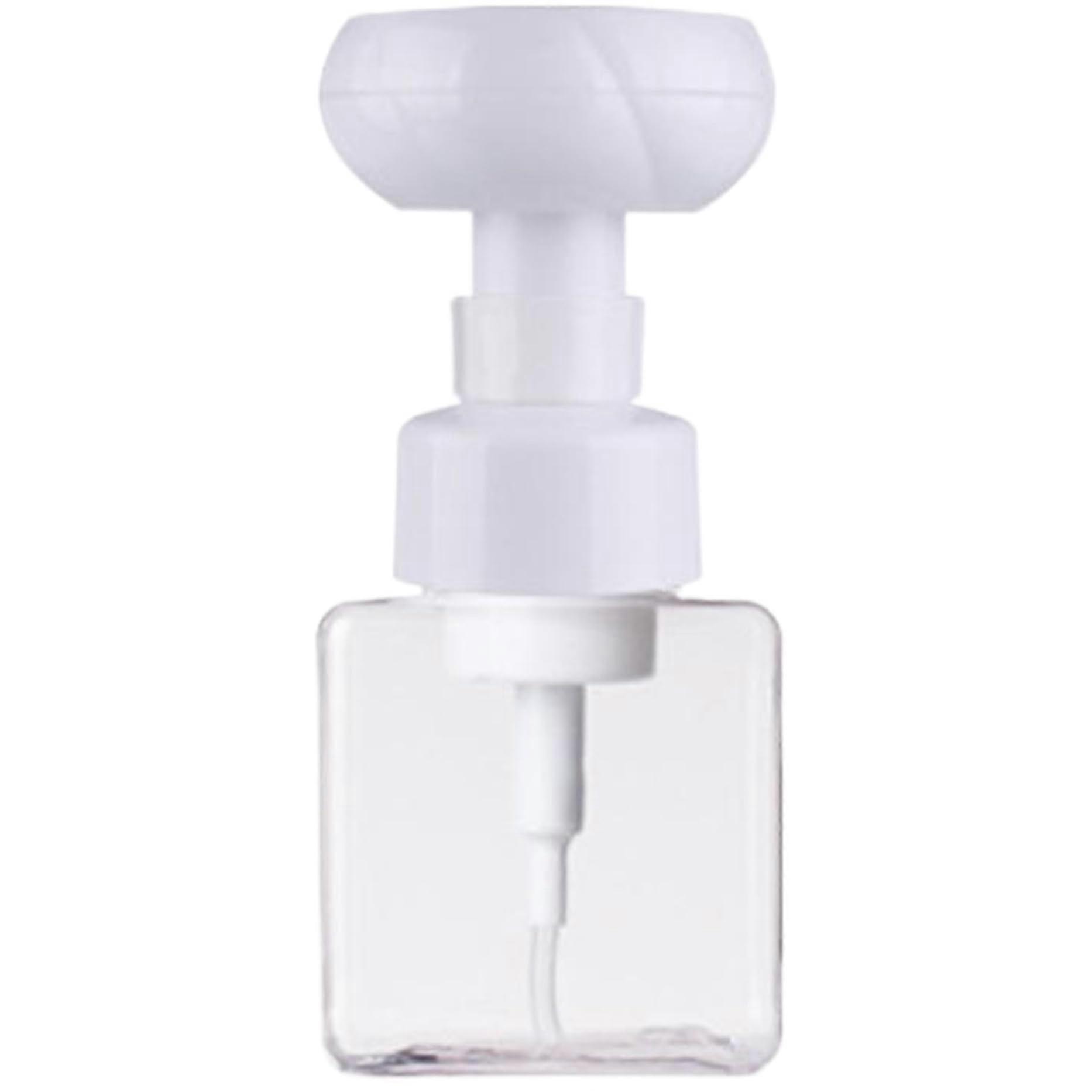 250ml Flower Shape Foaming Soap Dispenser, Refillable Transparent Pump for Bathroom and Kitchen