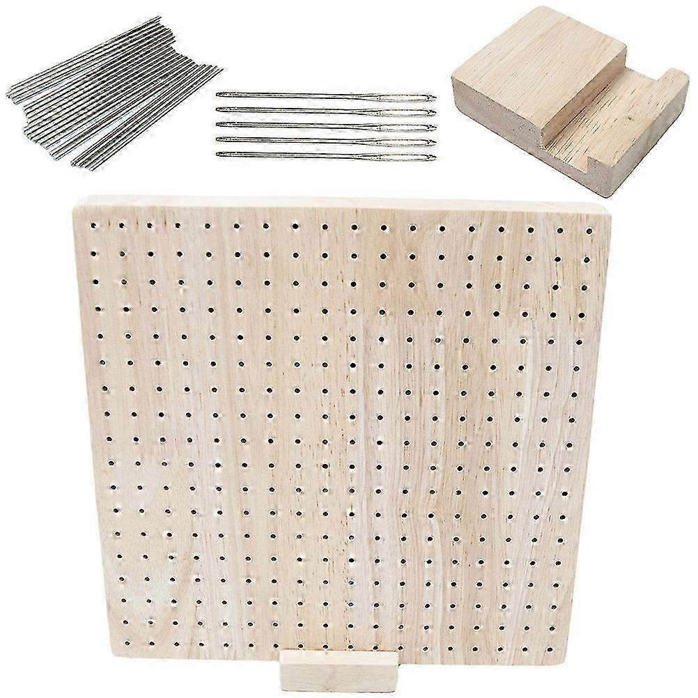 Wooden Blocking Board for Crocheting with Positional Needles Ideal for Knitting Craft Projects
