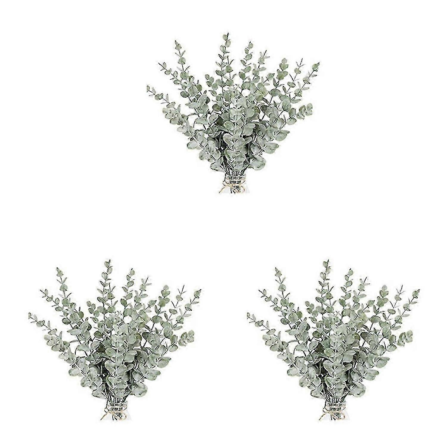 36 artificial grey eucalyptus branches