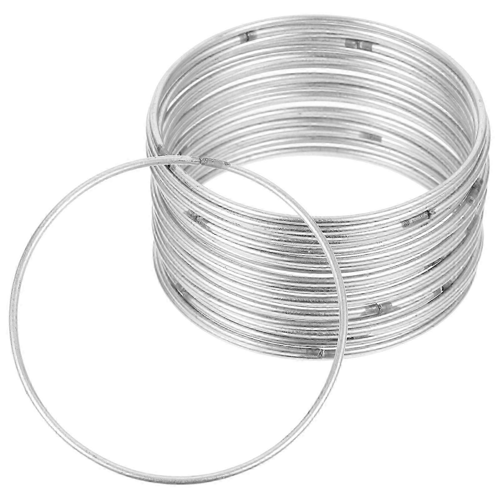 Silver Metal Crafting Ring Dream Catcher Ring for DIY Use 30Pcs Set