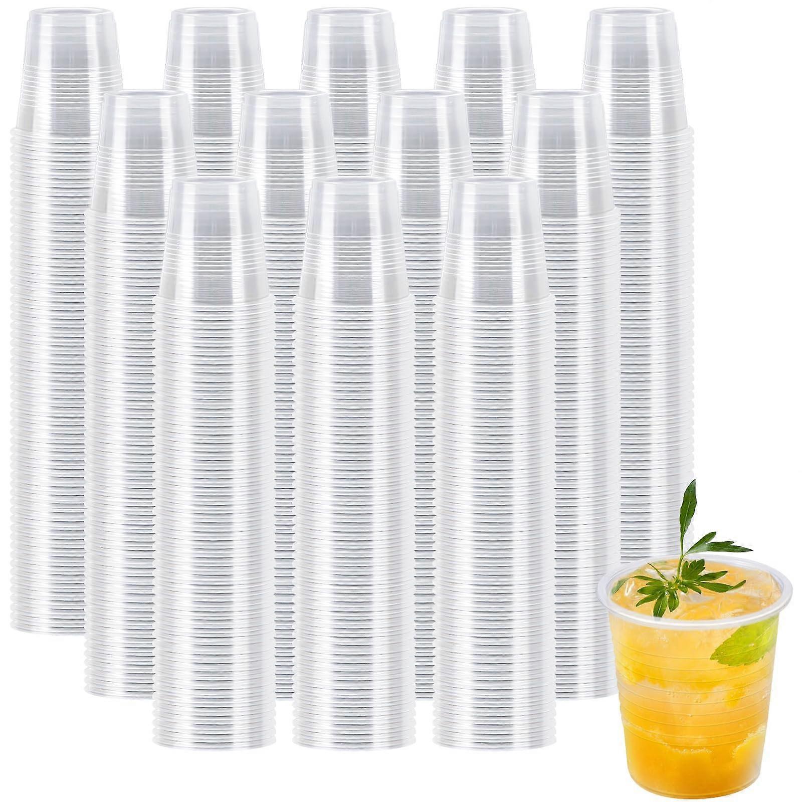 500 Pack 3 oz Disposable Plastic Cups, Ideal Portion Control for Events, Weddings, Parties
