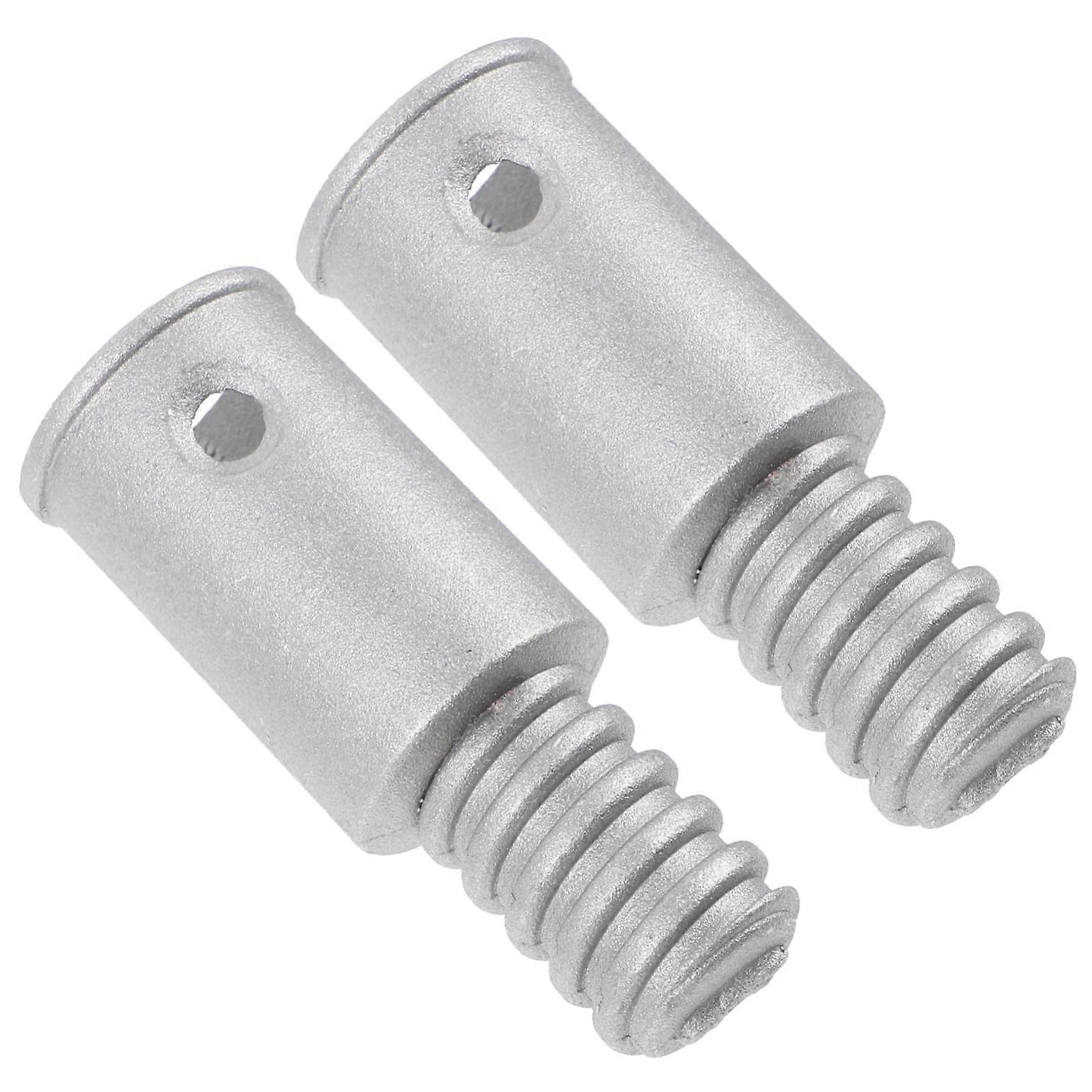 2pcs Metal Broom Handle Adapter with Secure Threaded Connection, Durable Extension Tip for Mop