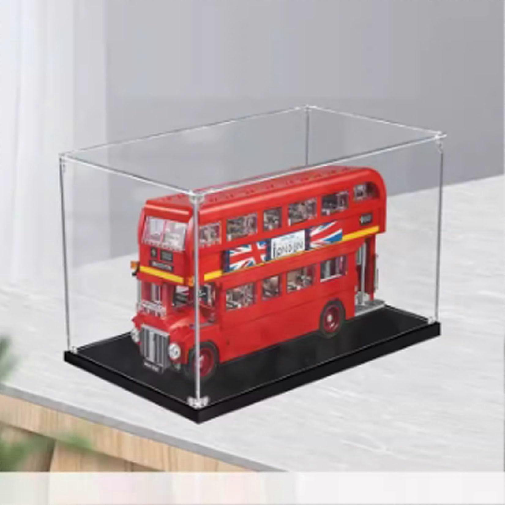 Acrylic Display Case Compatible with  London Bus 10258, Clear Dustproof Protective Showcase Box
