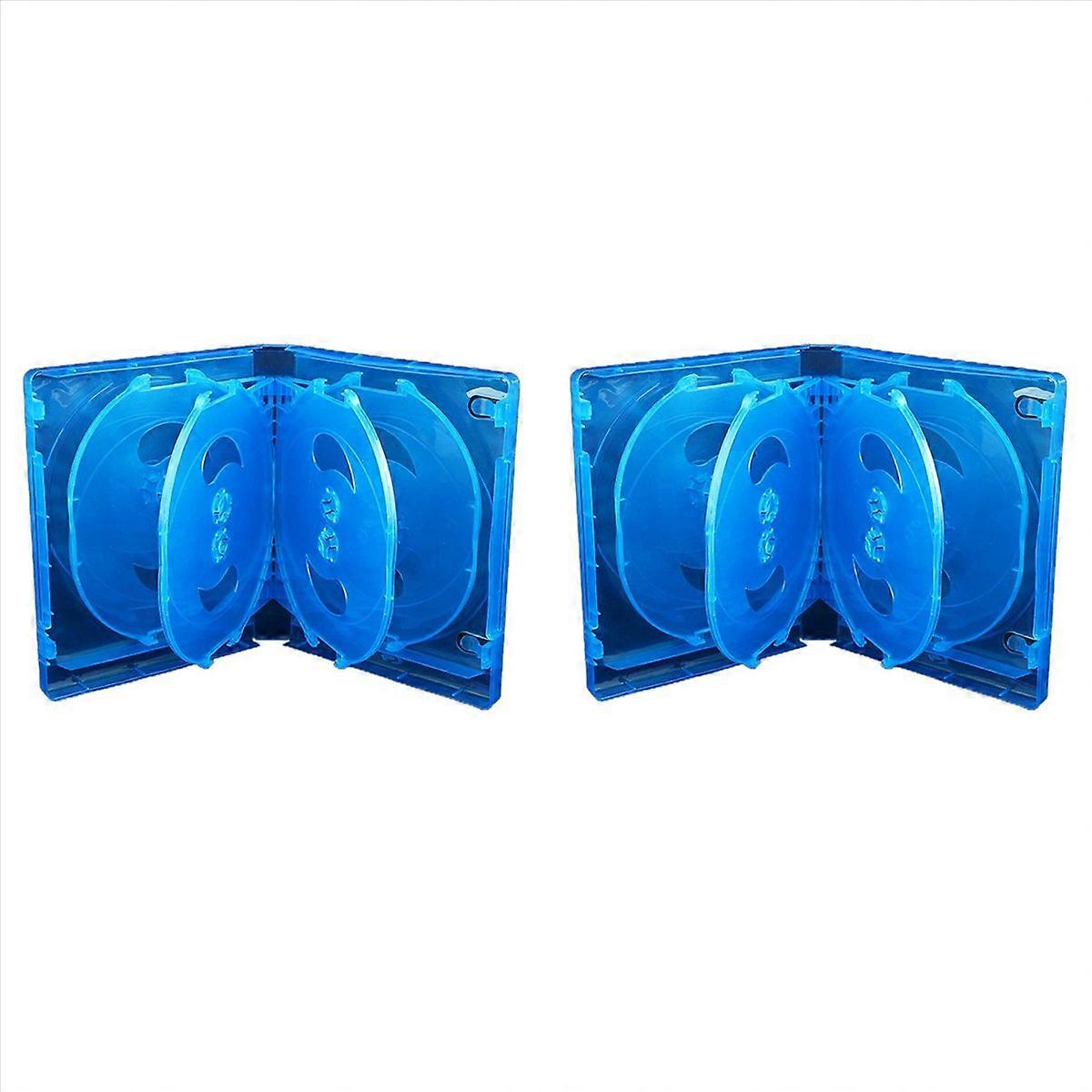 CD Storage Box 10-Piece Pack CD Case Plastic Double-Sided CD,Blue