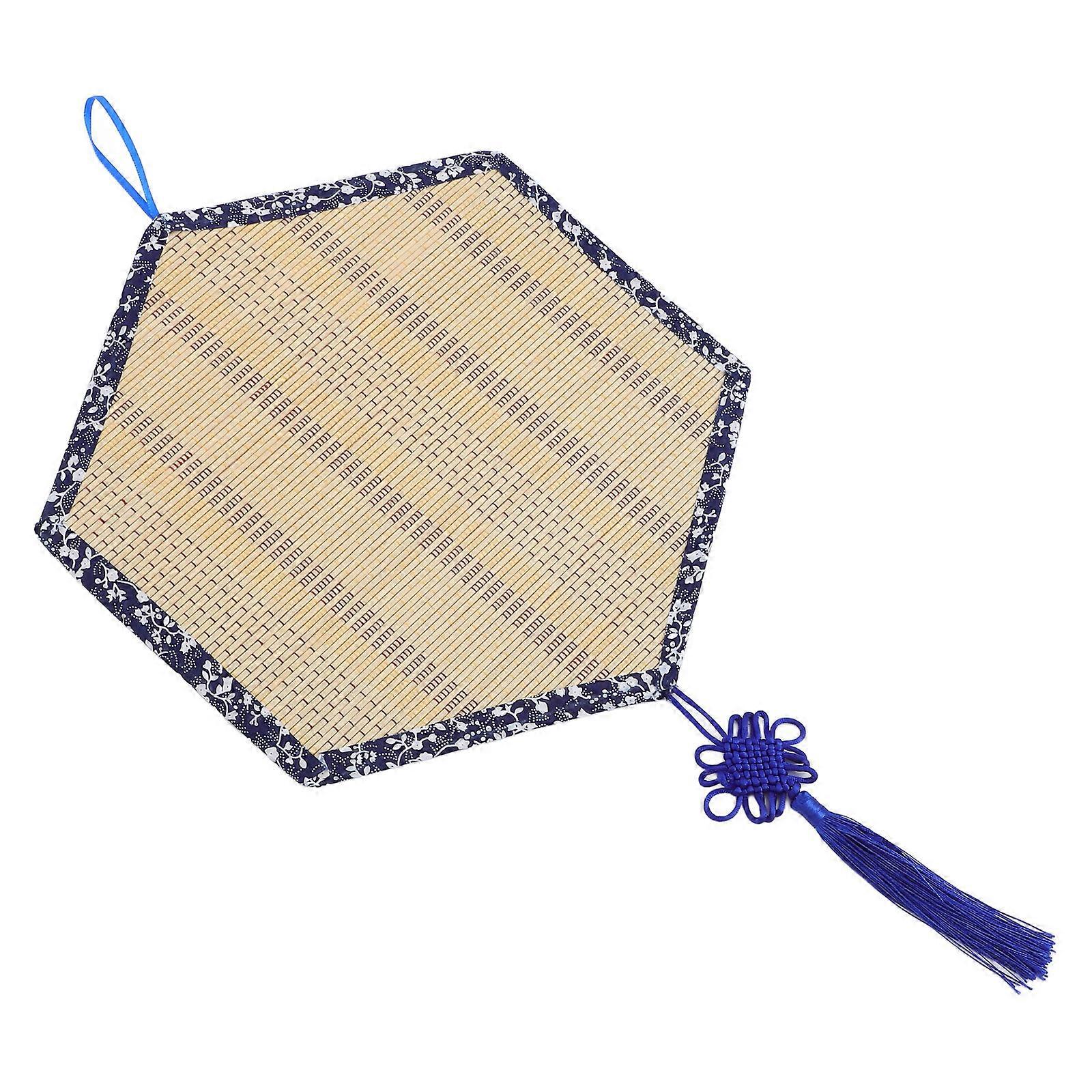 Hexagonal Shape Bamboo Wall Hanging Mat Handcrafted for Decoration Use