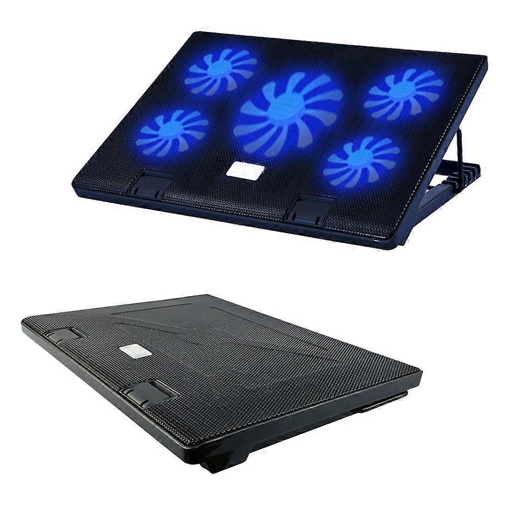 Notebook Cooler Cooling Mat with 5 Fans for Computer Use 2Pcs Black