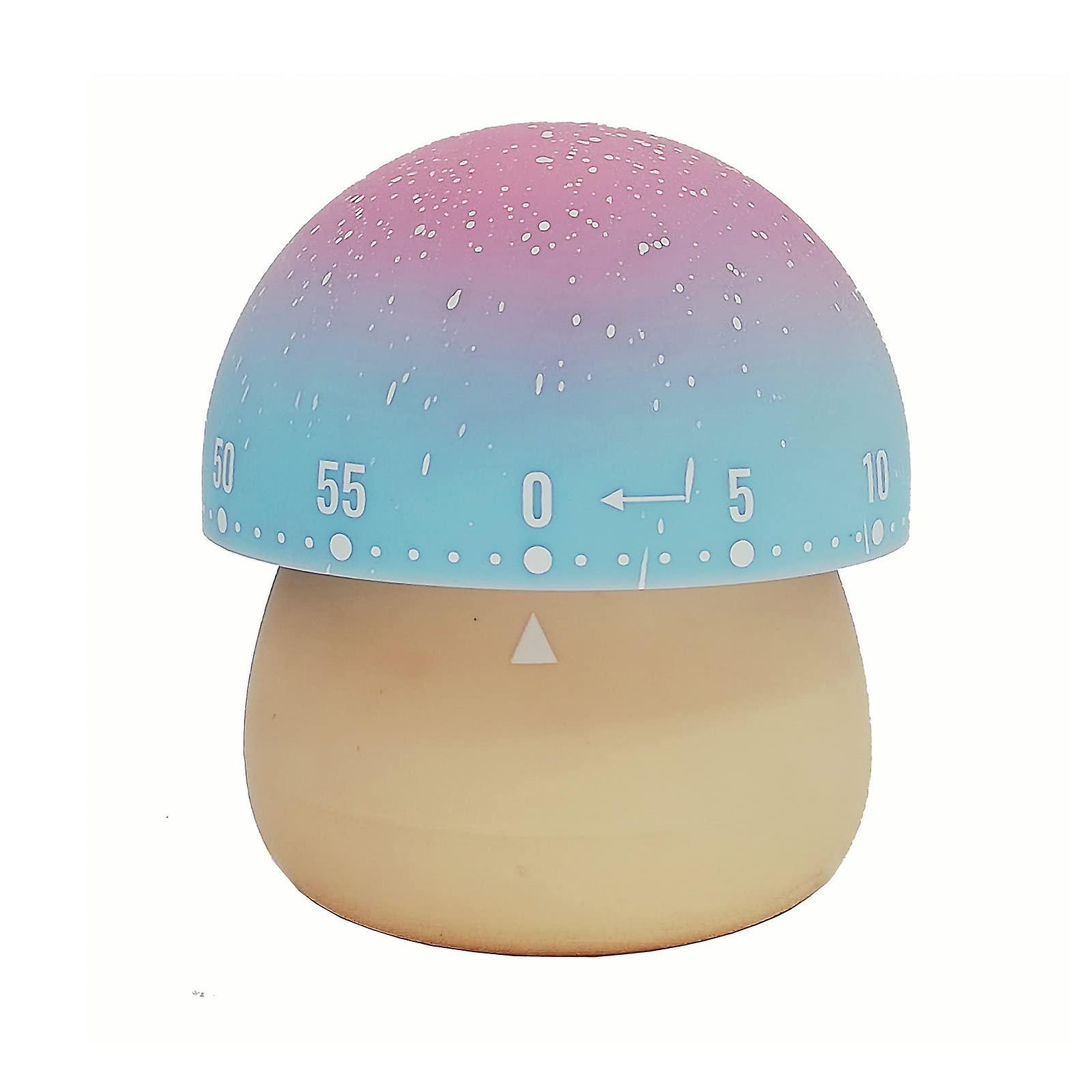 Mekanisk kjøkkentimer, søt sopptimer for barn, vind opp 60 minutter manuell timer (beige base)