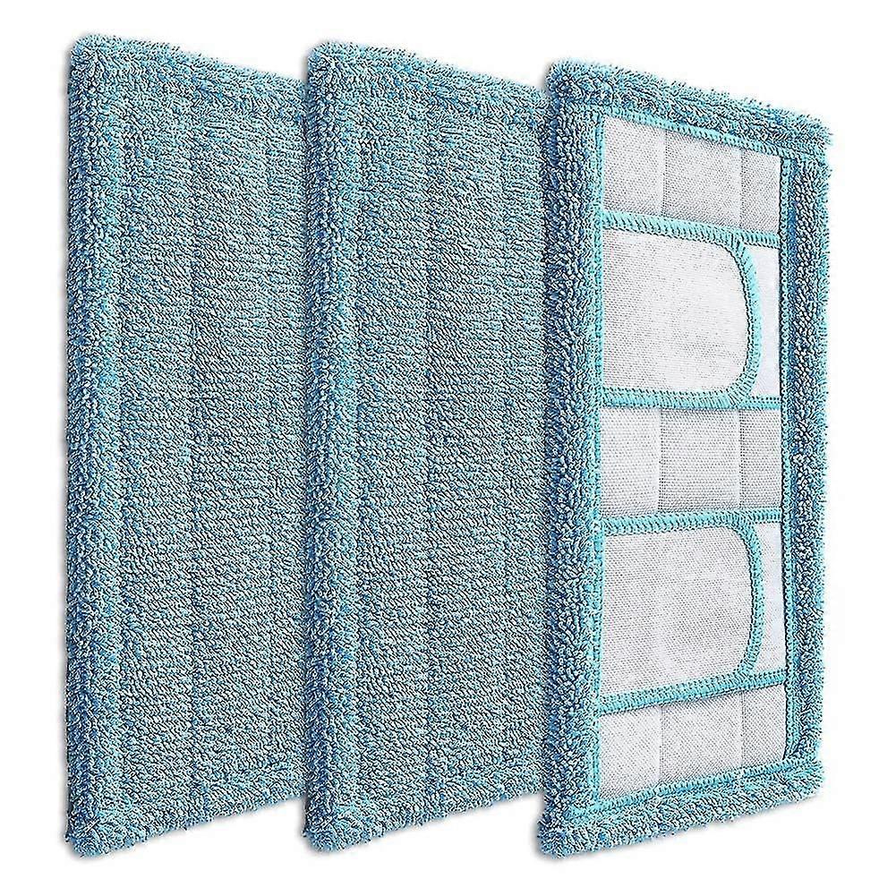 3pcs Reusable Microfiber Mop Pads Compatible For Sweeper Mops - Washable Mop Pad Refills,work Wet A