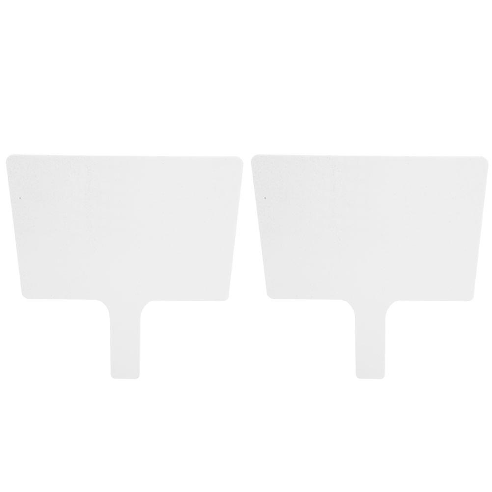 2Pcs Handheld Double-Sided Answer Paddle Whiteboard for Classroom Acrylic