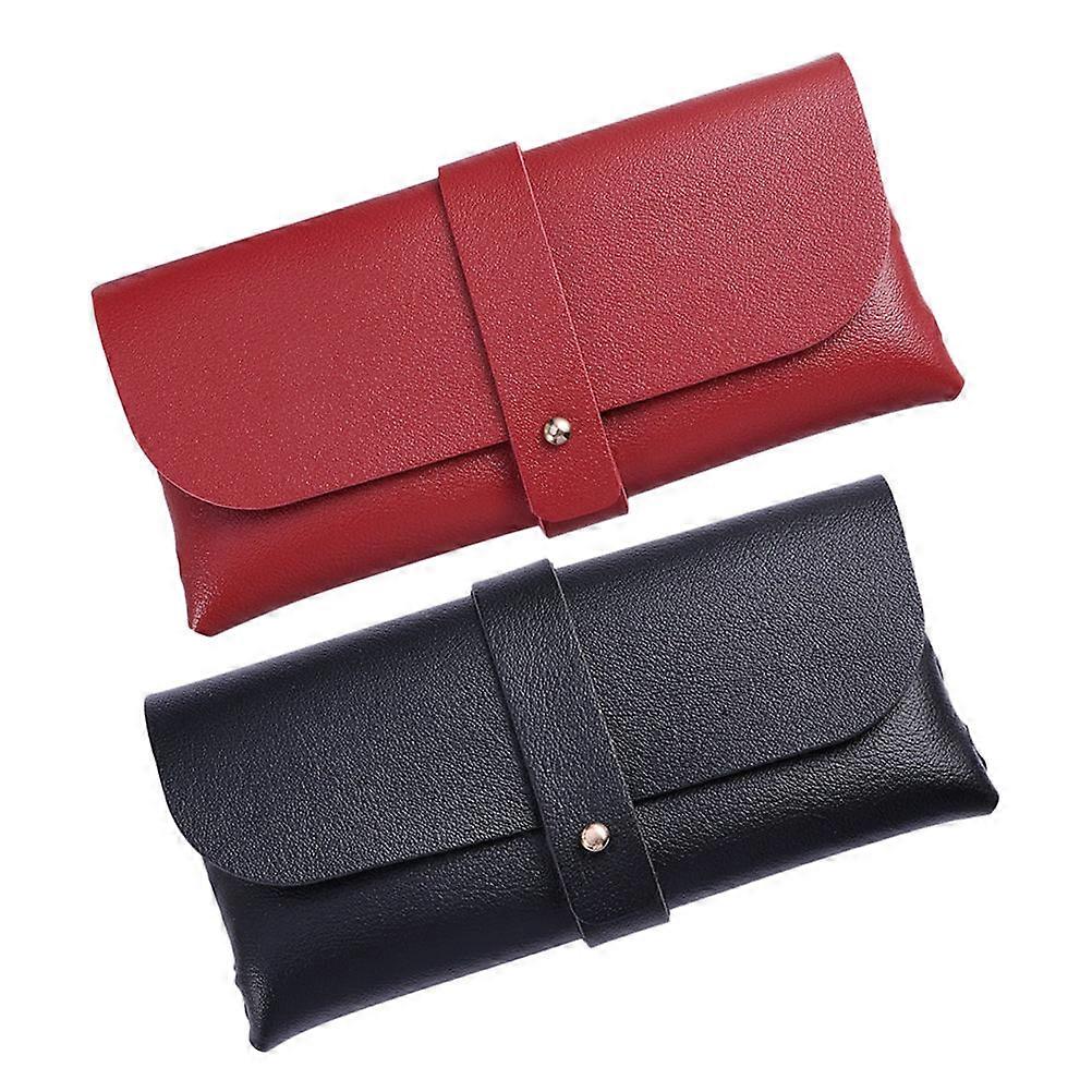 Assorted Color Glasses Pouch for Storage PVC Case 8Pcs Practical Use
