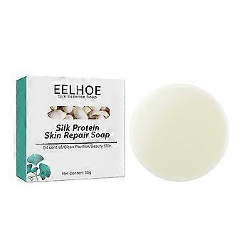 Silk Goat Milk Handmade Soap Deep Cleansing And Repairing Skin Moisturizing Rejuvenation Silk Goat Milk Cleansing Soap jks