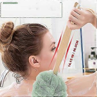 Green Washing Ball Bath Brush for Bath 3Pcs Back Cleaning Brush Set