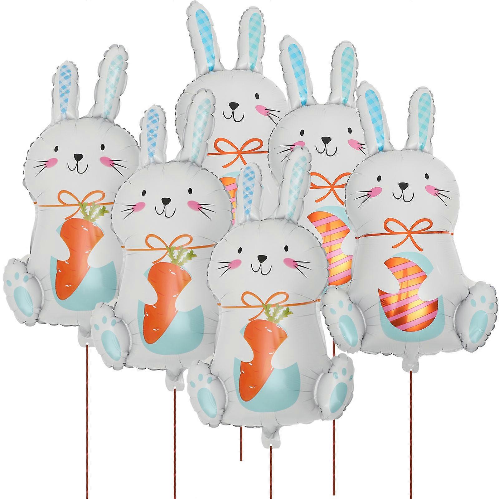 Rabbit Balloons Easter Theme for Party Decoration 6Pcs Set