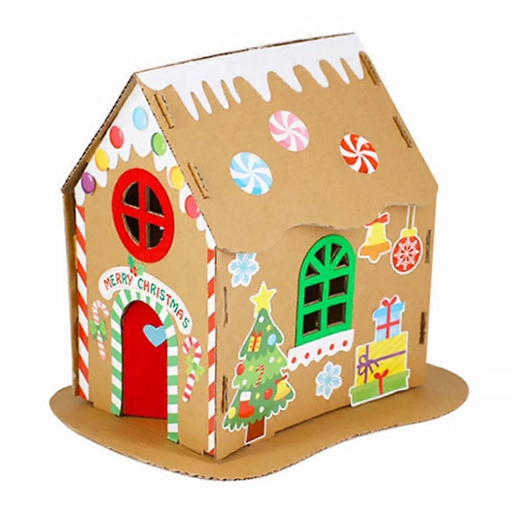 Creative Xmas Biscuit House Decor for DIY Use 1Set