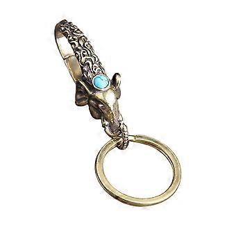 Delicate Elephant Design Key Buckle For DIY Projects 5.66X3X0.5CM Golden Portable 1Set