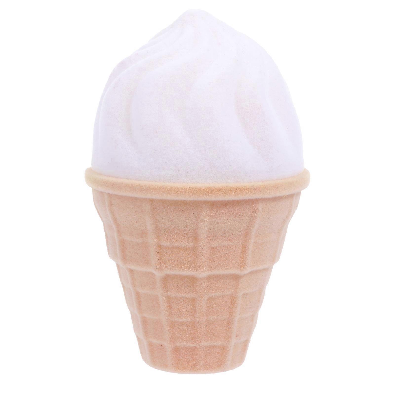 Simulate Ice Cream Ring Box for Proposal with 1Pcs Flannel Ring Case