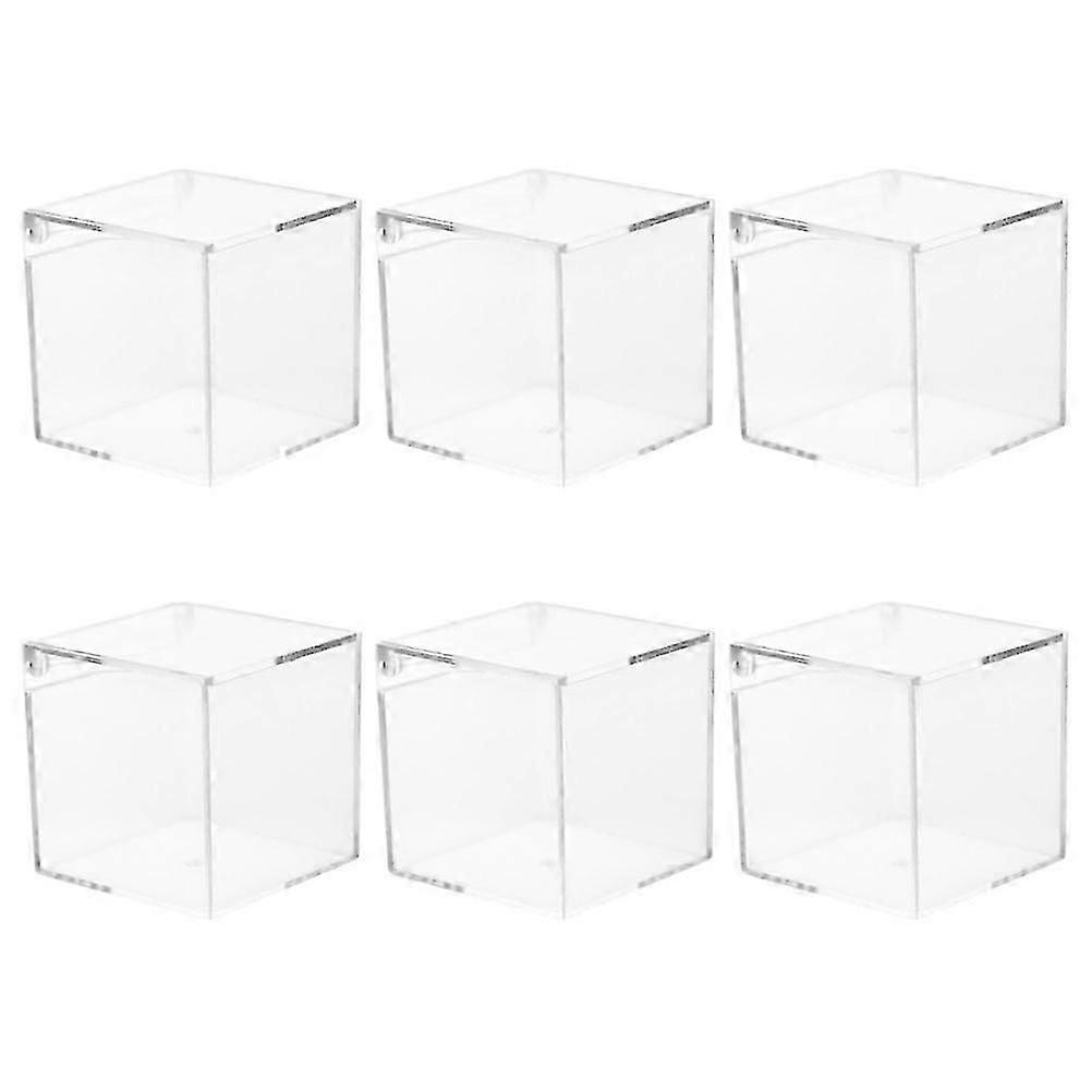 Candy Storage Cases Acrylic Transparent Boxes for 6Pcs Party Use