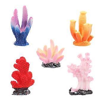 10 pièces de décoration en résine corail simulé, arbre à poissons, ornement d'aquarium (type aléatoire)