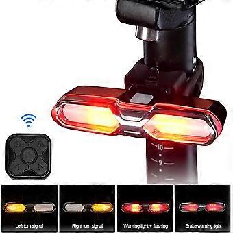 Usb Rechargeable Bike Rear Lamp Remote Control Turn Signal Cycling Taillight Mtb Road Safety Warning Bike Light