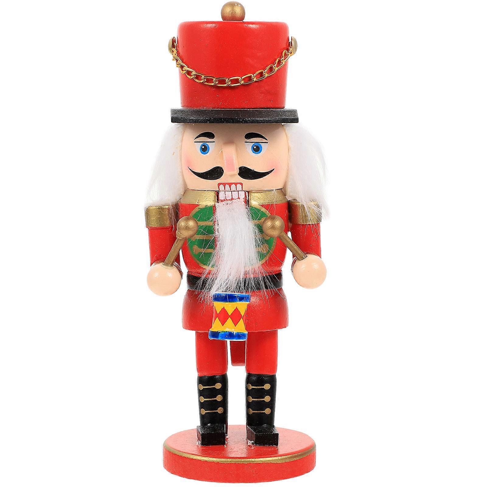 Xmas Nutcracker Statue Tabletop Nutcracker Craft Wooden Nutcracker Ornament