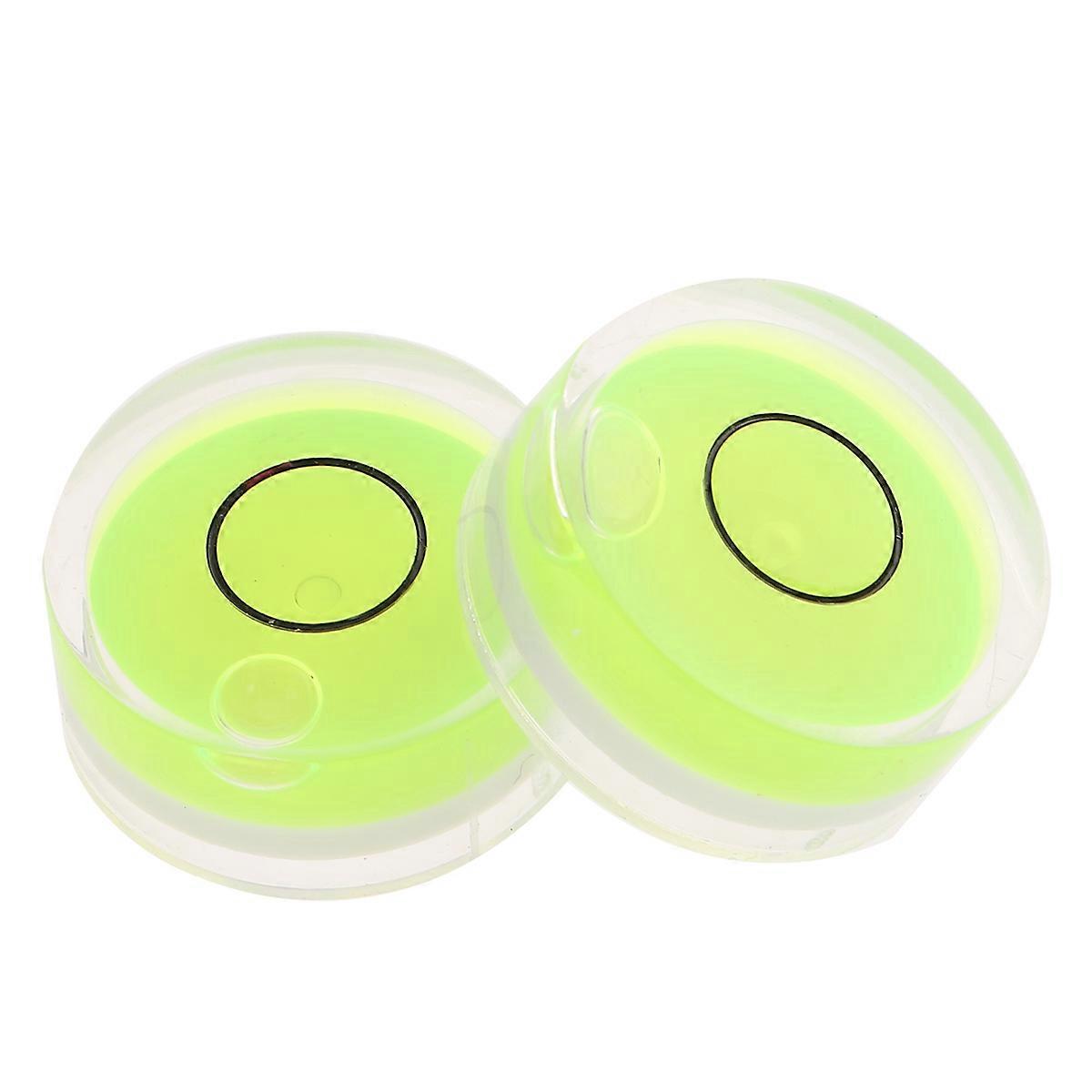 Circular Bubble Level Acrylic Surface Level for Calibration 10Pcs Green