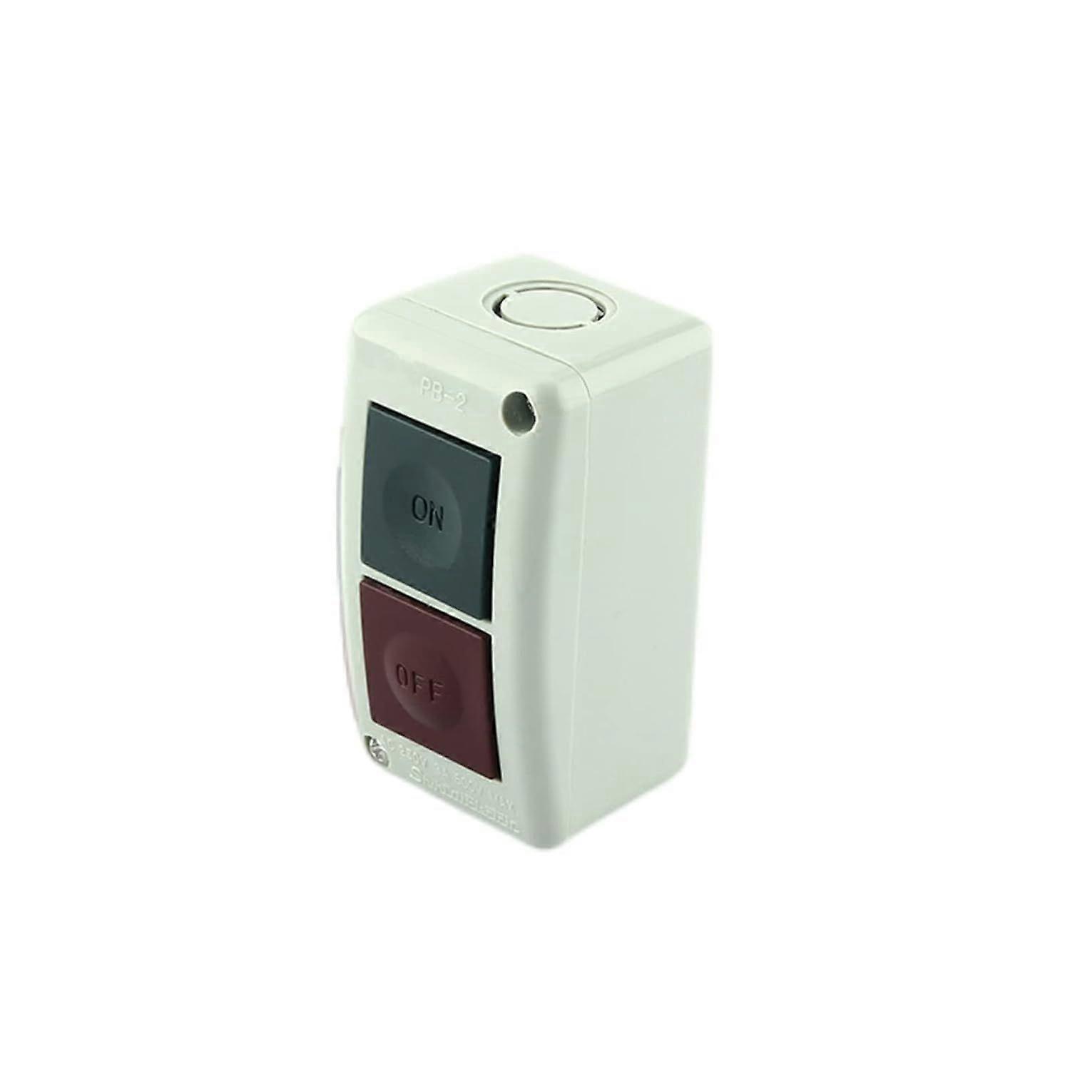 Momentary 2 Position Self-Reset Push Button Switch Box, AC 250V 3A, ON/OFF Control