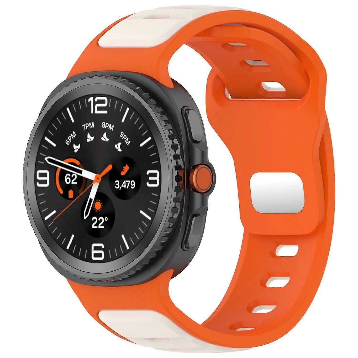 Silicone dual-color wristband with quick-release fastener for Samsung Galaxy Watch 8 / 8 Classic