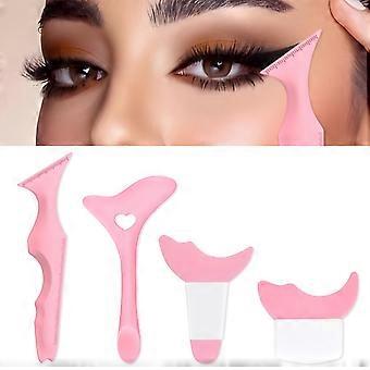 Eyeliner Stencil Kit with Easy Grip Handles, Reusable Silicone Guide Tool for Beginners