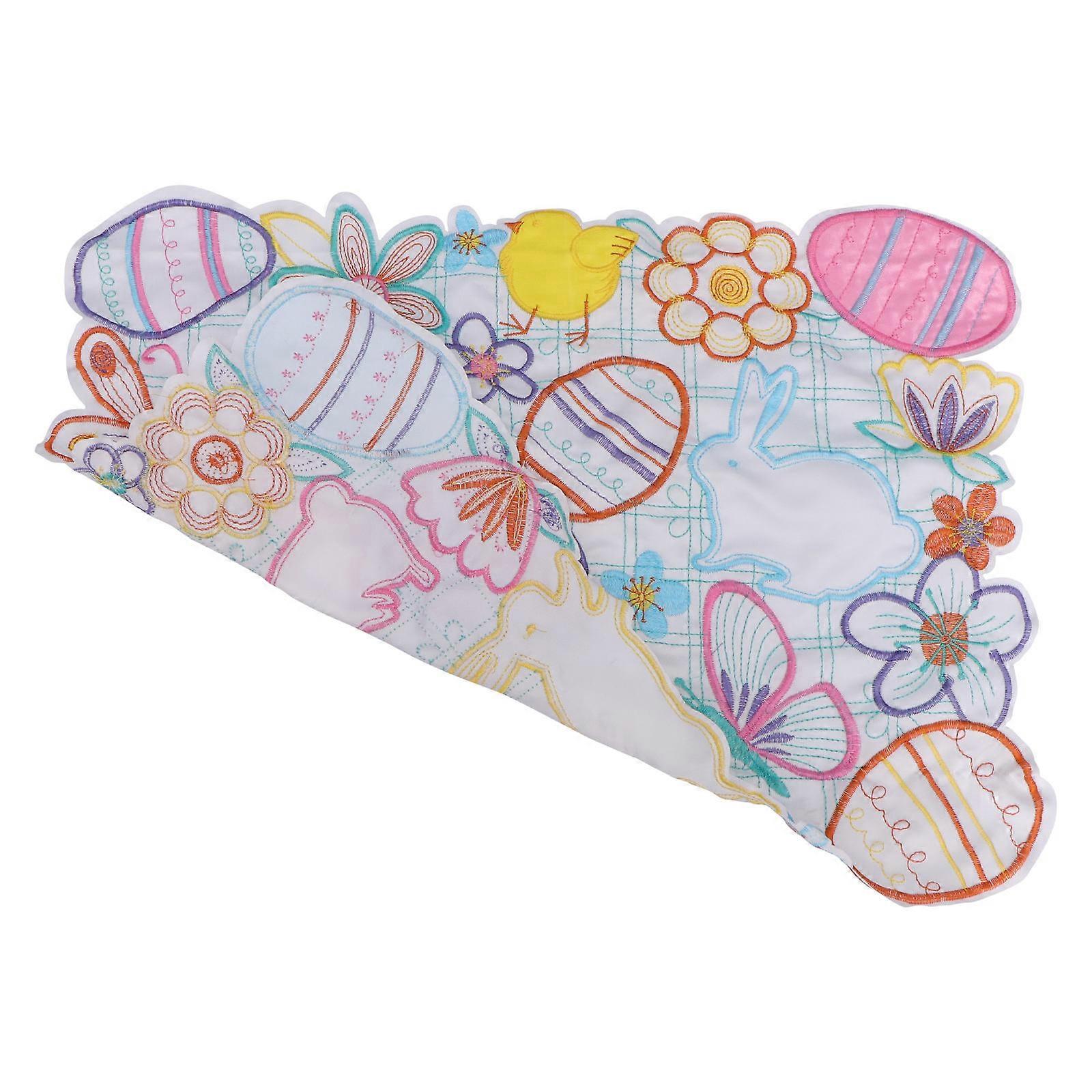 Easter Egg Table Mat Rabbit Placemat for Eating Use 3Pcs Set