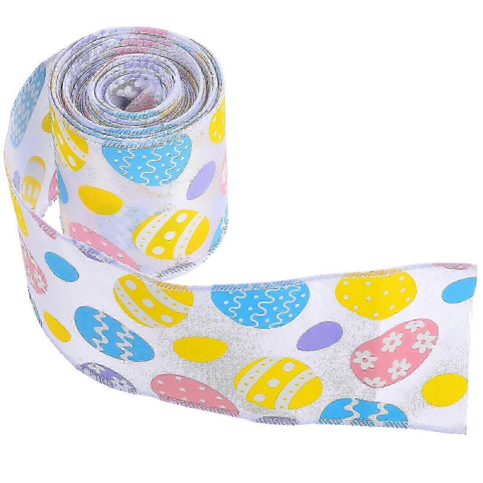 Polyester Easter Ribbon with Wire Edge compatible with Party in 1 Roll