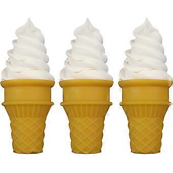 RUIYUE 3Pcs Colorful Artificial Ice Cream Cone Dessert Toy for Birthday Decoration and Shop Window Displays Photography Tool Ice Milk Stay