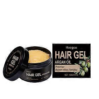 Argan Oil Hair Styling Gel with Vitamin E & Hyaluronic Acid  Non-Stiff Shine for Curly & Straight Hair