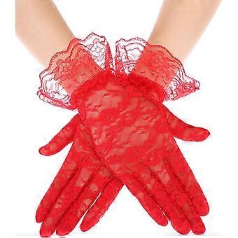 Dames Lace Gloves Elegante korte handschoenen Courtesy Summer Gloves voor bruiloft diners
