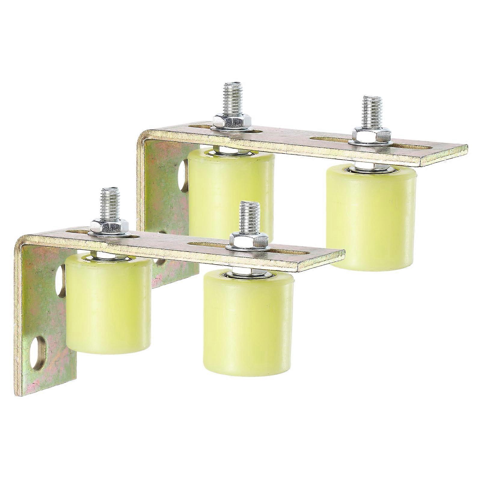 Sliding Gate Guide Roller with L Bracket, Adjustable Nylon Rollers for Smooth Sliding Motion, 2 Set