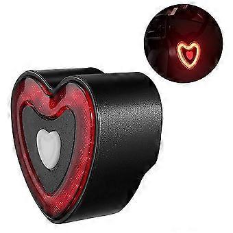 WEST BIKING YP0701481 Smart Bike Tail Light Heart Shape Brake Sensing Cycling Safety Warning Light [XR]