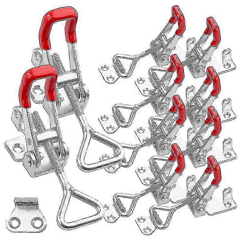 10pcs Adjustable Toggle Clamp, Holding Capacity Toggle Latch Hasp Clamp -4002 Lockable Quick Releas