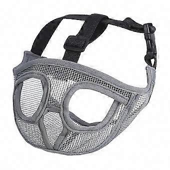 Dog Muzzle for Short Snout and Flat-Faced Dogs, Breathable Mesh Design Allows Panting and Enhanced Visibility for Training and Grooming