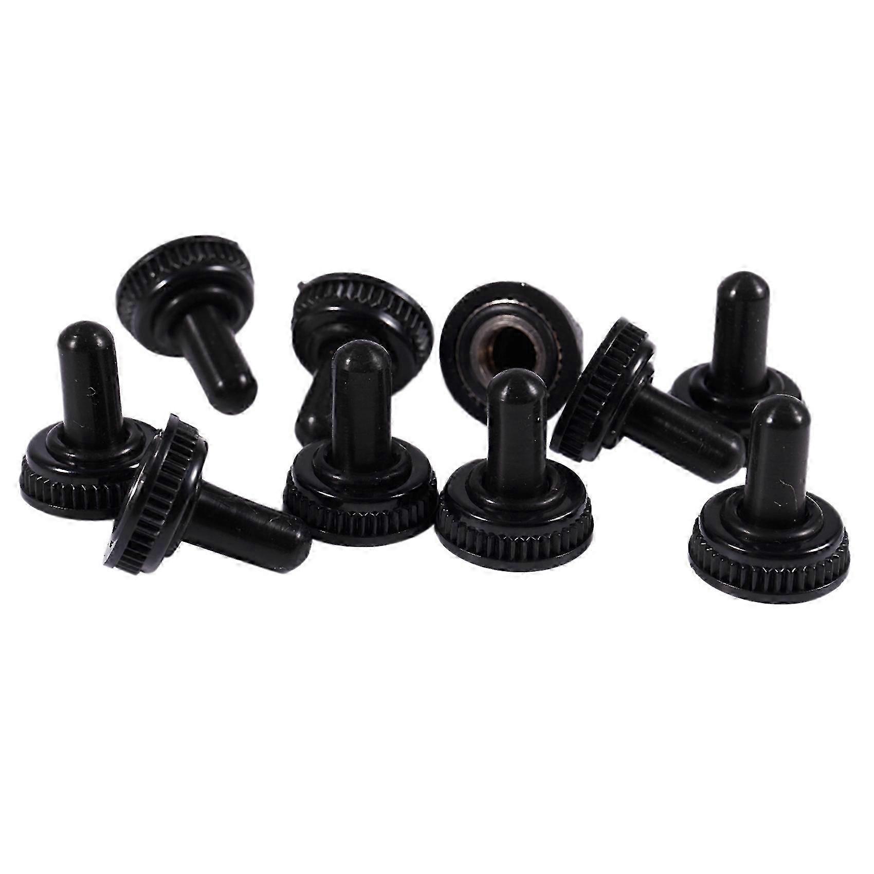 30 X Waterproof Toggle Switch Boot Cap Black Rubber Cover 6mm Diameter