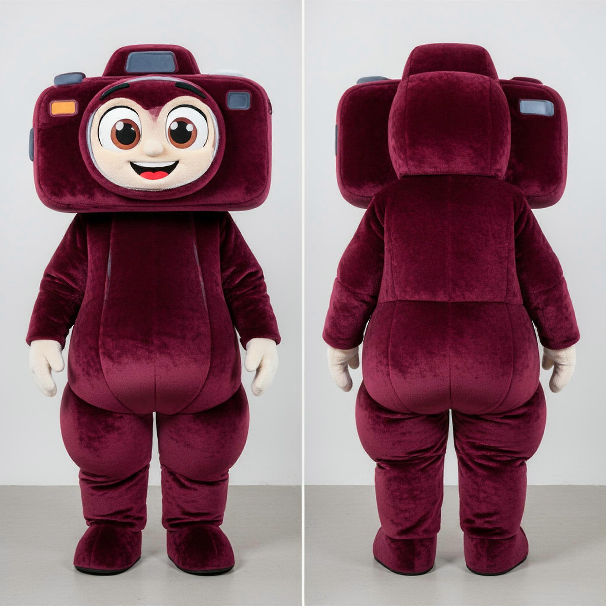 MASTICOT Maroon Tinted Cartoon Camera Mascot