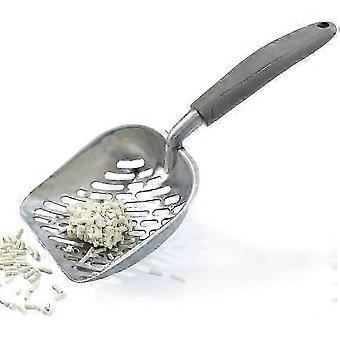 Cat Litter Scoop, Durable Solid Aluminum, Ergonomic Handle, Deep Jumbo Scoop with 0.5 cm Slots