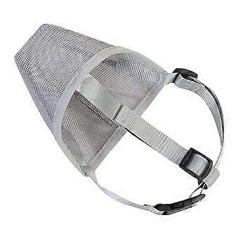 Fit Open-Weave Dog Cover with Open Basket and Easy Clip Fastener for Outings Grooming and Routine Control  Gray XS