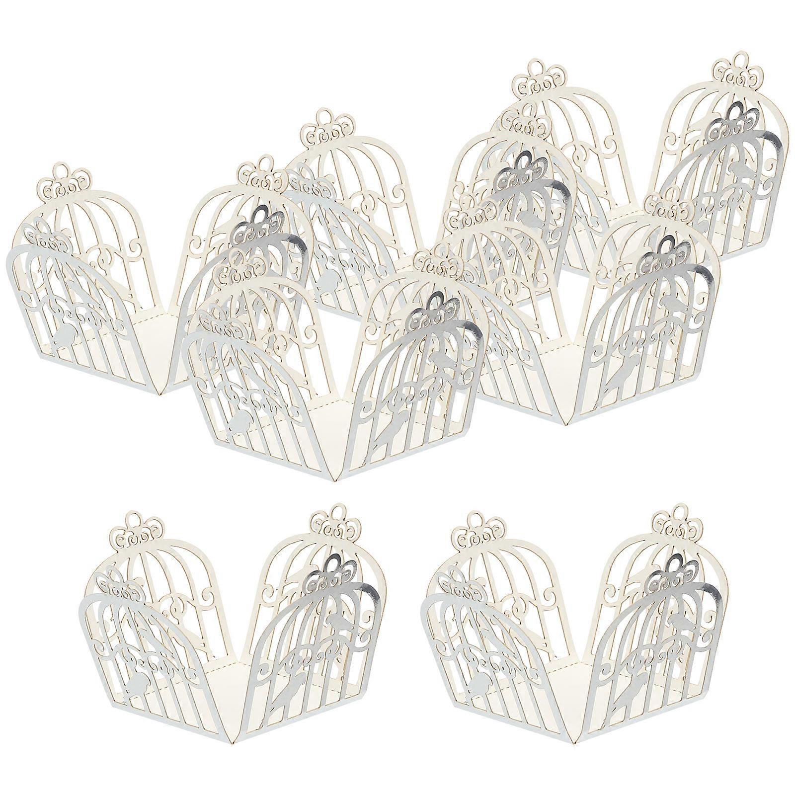 Candy Cups Paper Wrapper for Wedding Party Use 50Pcs Silver